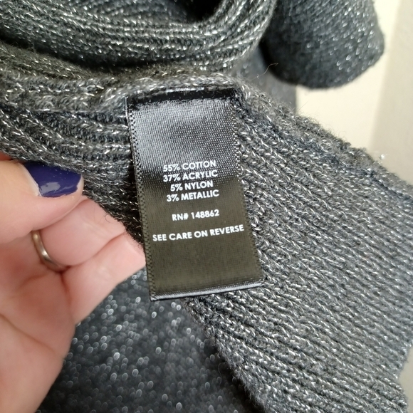 Torrid Grey Ribbed Shawl Drape Front Cardigan 1X - Picture 5 of 6